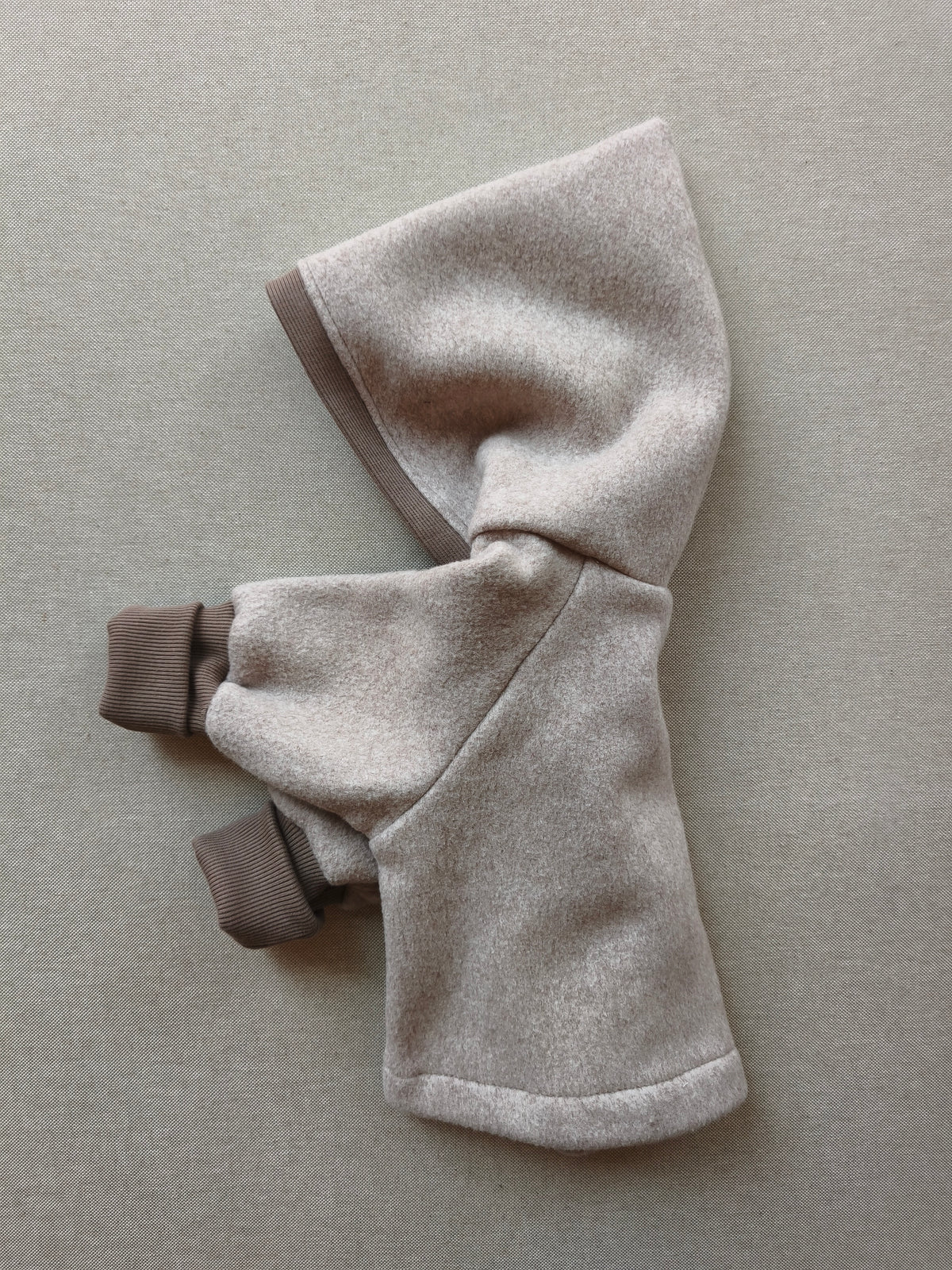 Baby Wichteljacke Baumwoll Fleece Hafer meliert Gr 0M