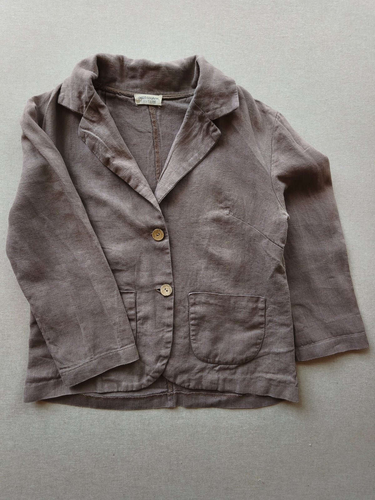 Frauen Blazer Leinen Praline Gr S