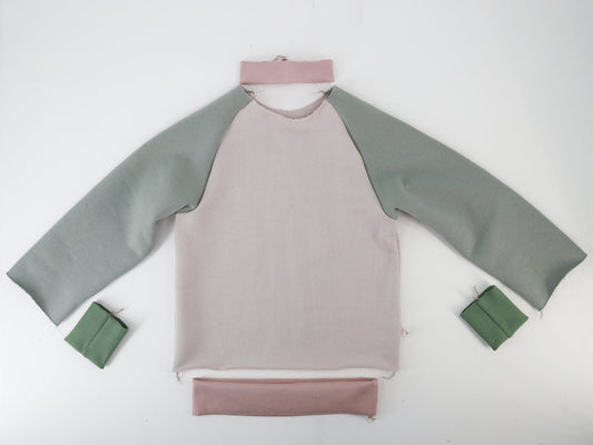 Kinder Upcycling Pullover aus Stoffresten nähen