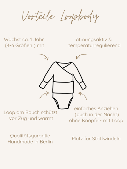 Loopbody in viscosa di bambù - Bianco panna