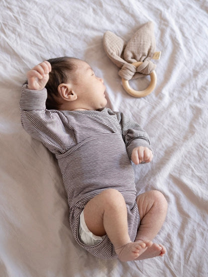 Baby Beißring Baumwoll-Musselin - Pistazie