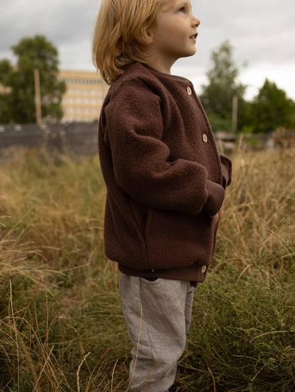 Blouson bomber en laine foulée