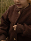 Blouson bomber en laine foulée