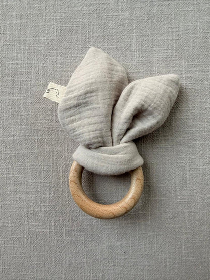 Baby Teether Cotton Muslin - Sand