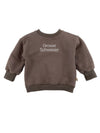 Pullover in felpa biologica color pralina, taglia 1 anno