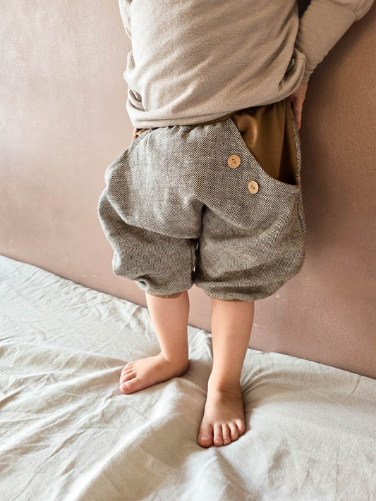 Kurze Knicker Fischgrat
