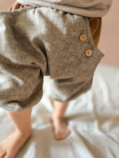 Kurze Knicker Fischgrat