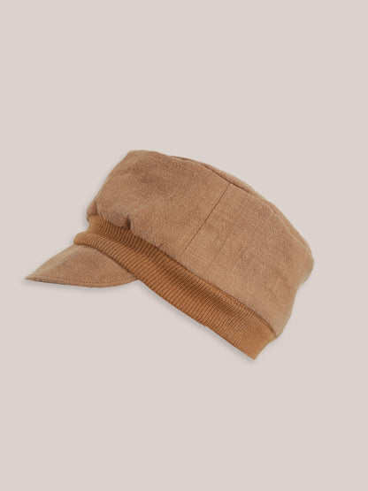 Gorro tipo aviador de lino