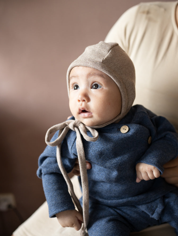Bonnet pour bébé en maille fine