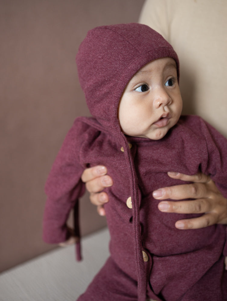 Bonnet pour bébé en maille fine