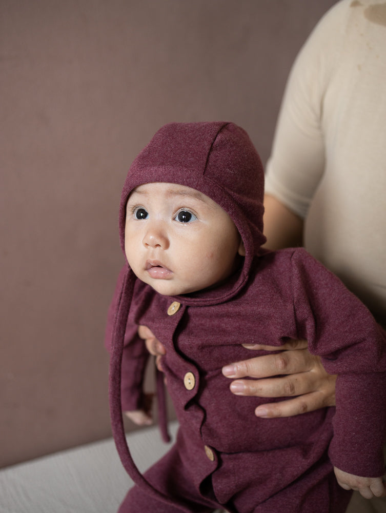 Bonnet pour bébé en maille fine