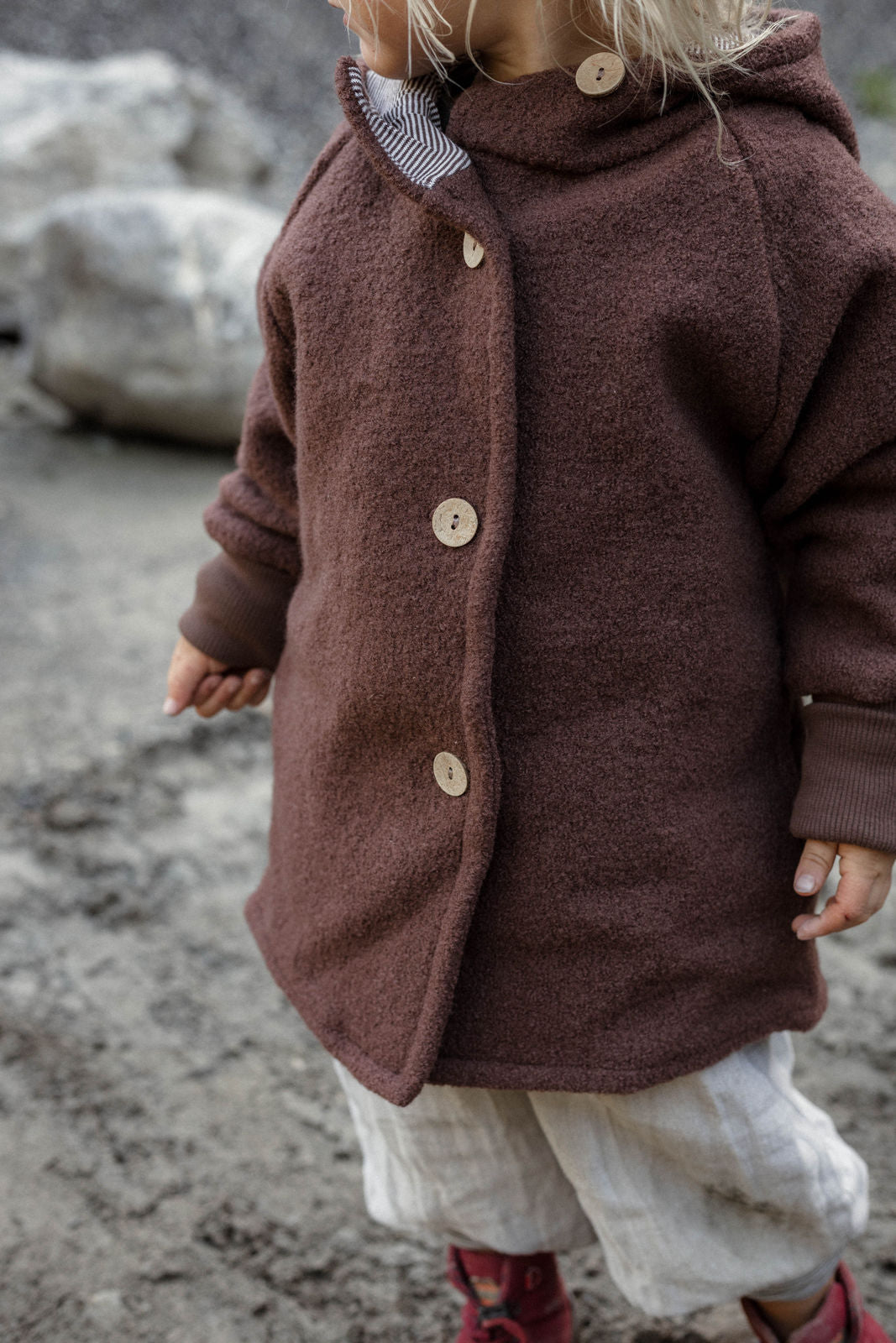 Wichteljacke Wollwalk mit Jerseyfutter
