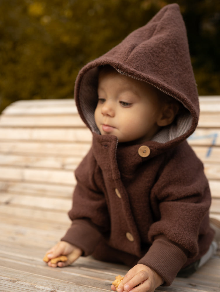 Wichteljacke Wollwalk mit Jerseyfutter
