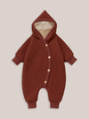 Combinaison d’hiver en laine foulée – combinaison douillette avec doublure en teddy biologique