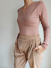 Maglia  a maniche lunghe da donna in misto cashmere - Cannella