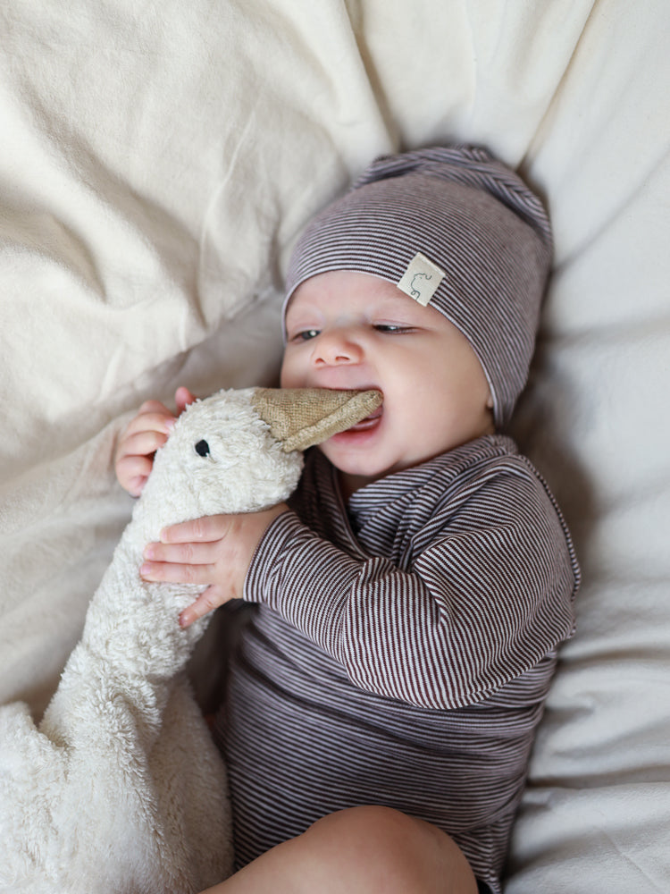 Ringel Beanie Bio-Baumwolle