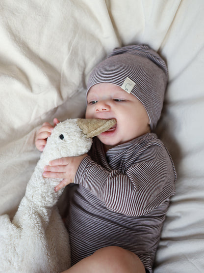 Ringel Beanie Bio-Baumwolle