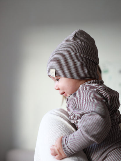 Ringel Beanie Bio-Baumwolle