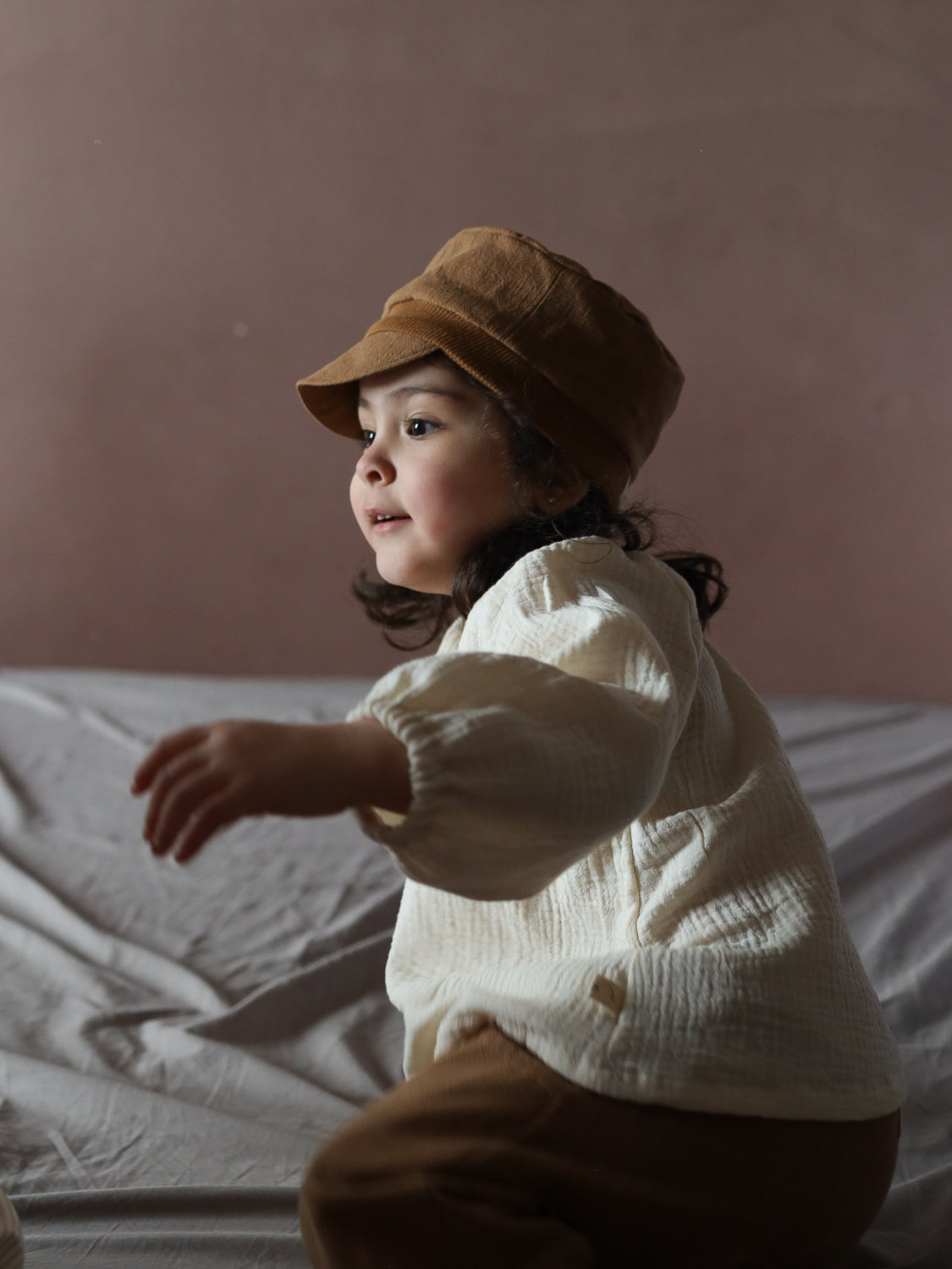 Gorro tipo aviador de lino