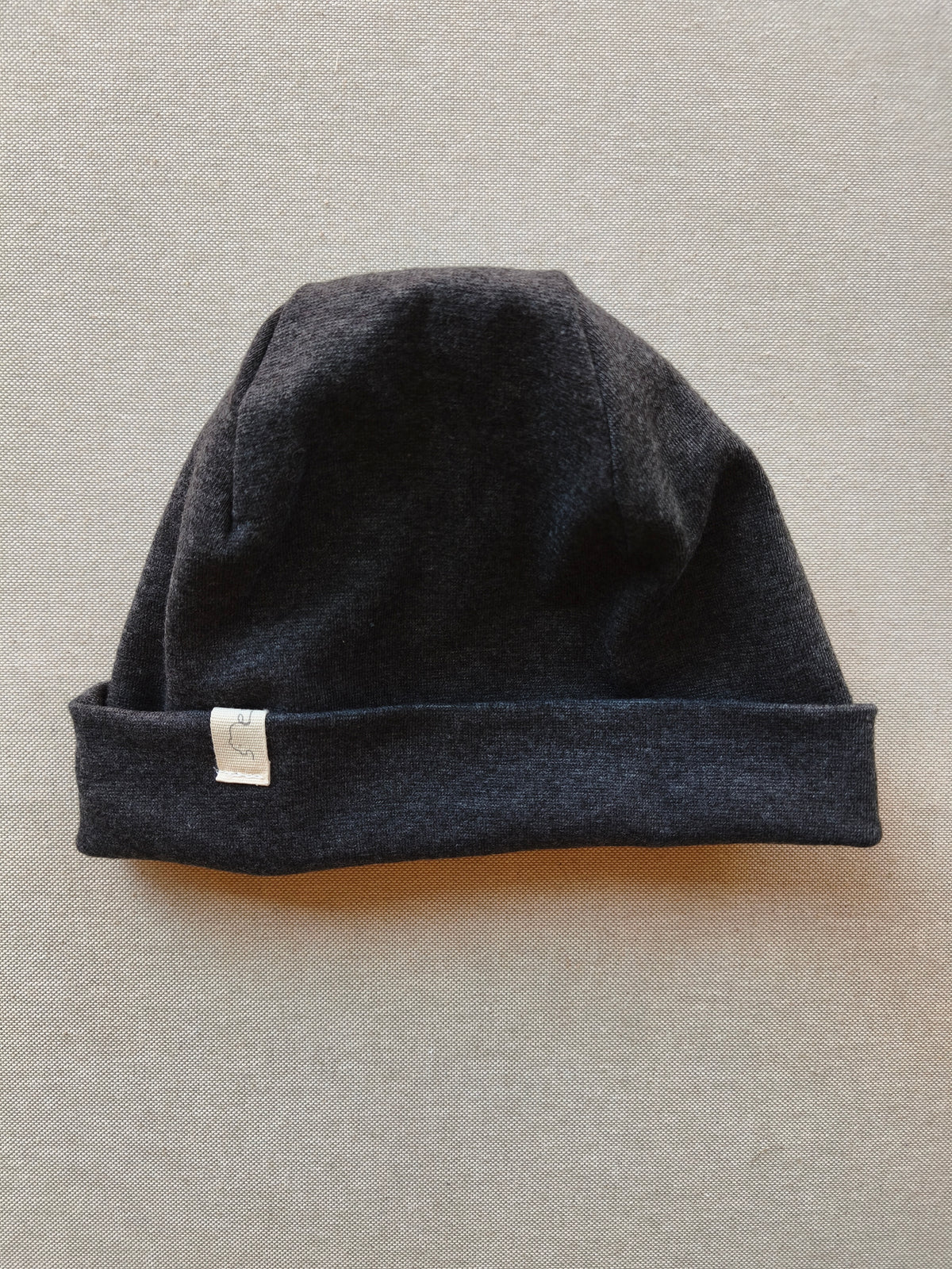 Beanie Baumwolle Ruß Gr 2-4Y