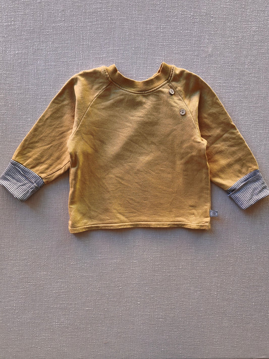 Knopfpulli Bio Sweat Curry Gr 1Y