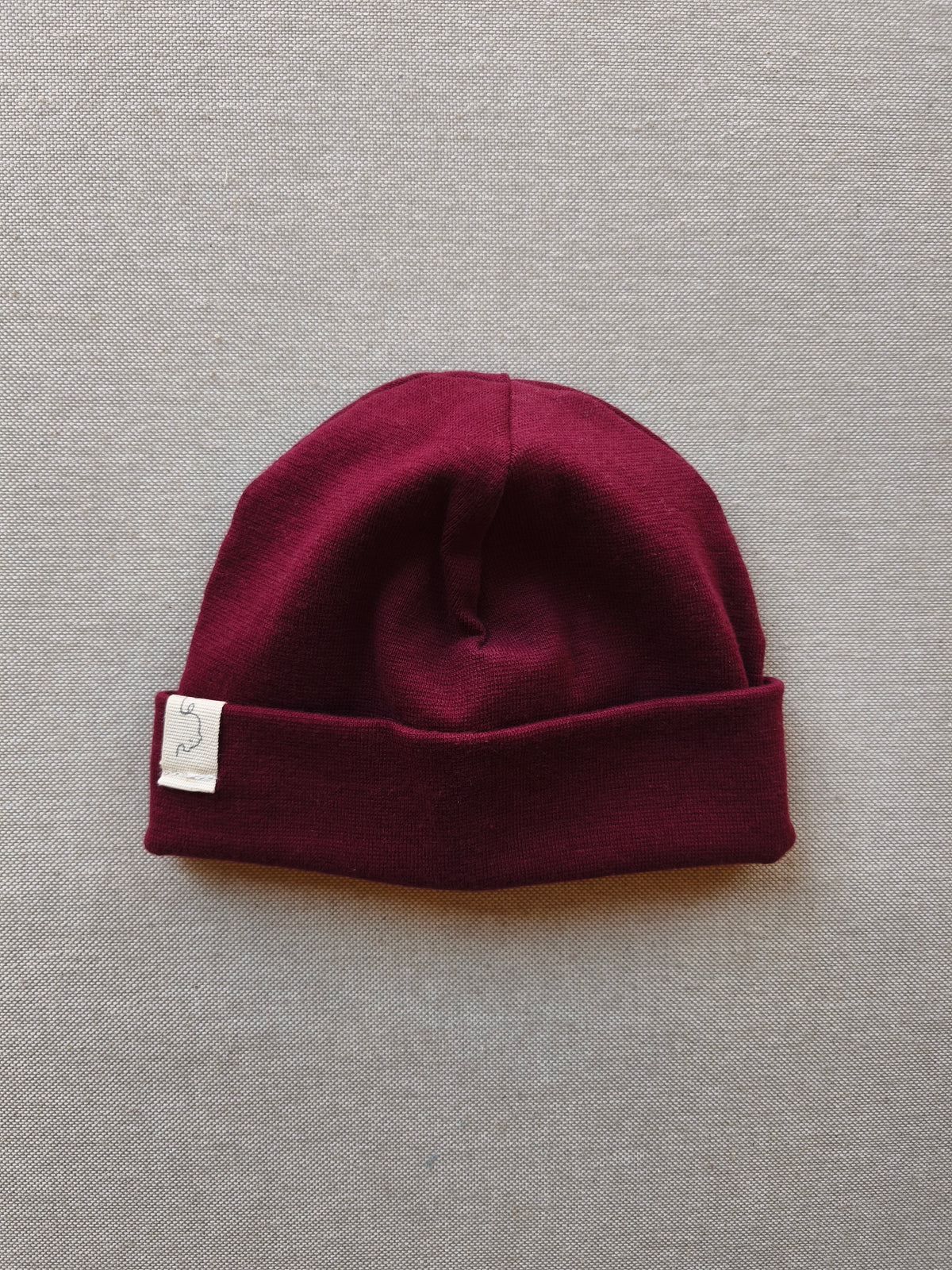 Beanie Baumwolle Burgund  Gr 0M-6M