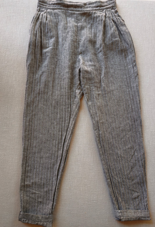 Bundfaltenhose Fischgrat Frauen Gr S