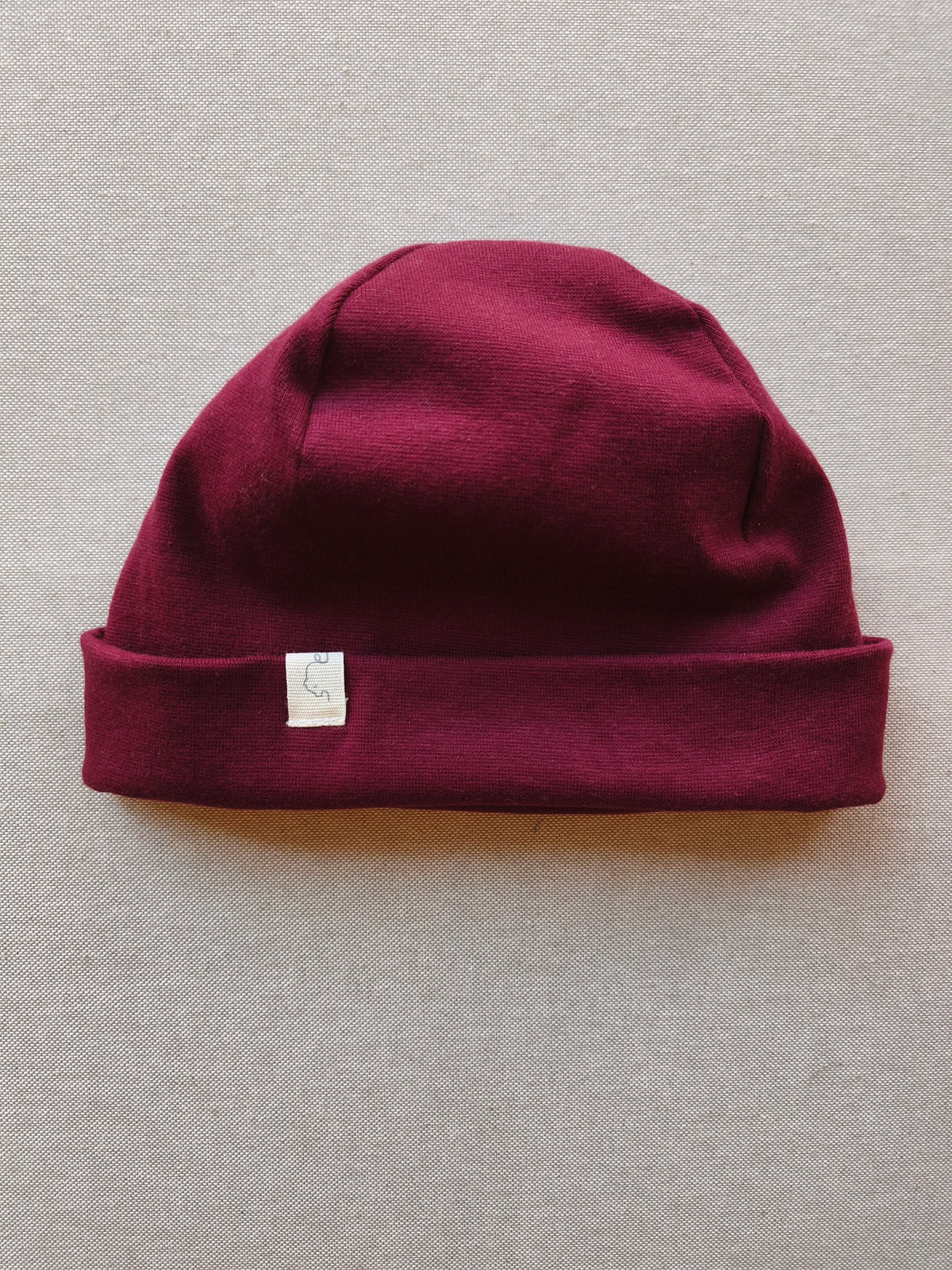 Beanie Baumwolle Burgund  Gr 2-4Y