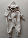 Wollwalk Overall mit Jerseyfutter Sand Gr 3M / kleiner Stofffehler am Bündchen