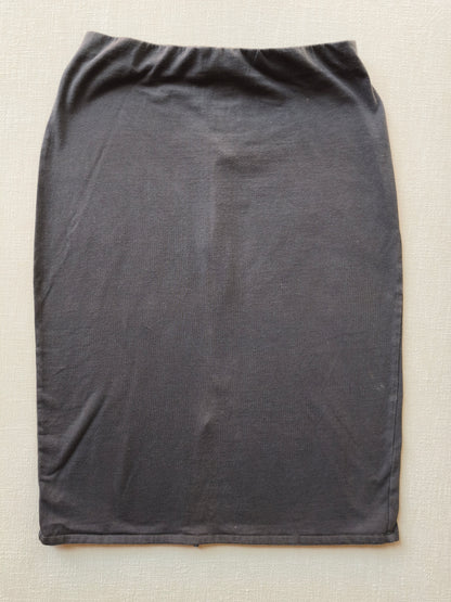 Bleistiftrock Bio Jersey Ruß Gr S