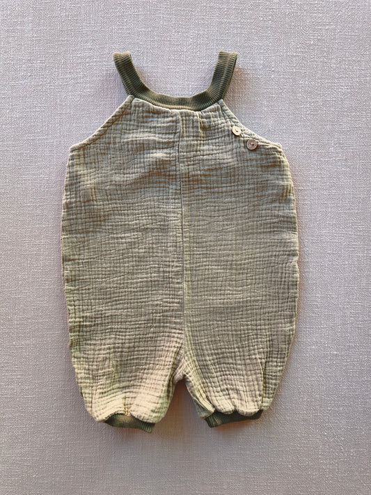 Kurze Schlupflatzhose Musselin Salbei Gr 6M