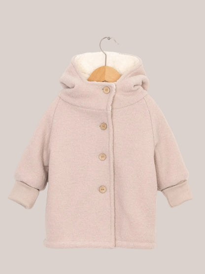 Wool boiled-jacket and winter jacket for children by petit cochon. Hand-sewn in Berlin.